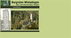 Desktop Screenshot of burgruine-wieladingen.de